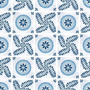 Mediterran blue tile water transfer paper - #414