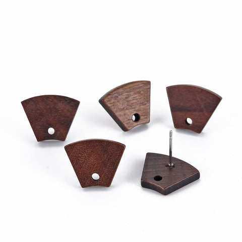 Walnut stud tops with stainless steel posts x 6 pieces