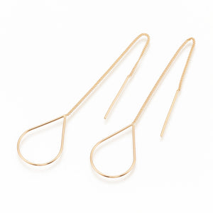 Stunning 18K Gold plated Drop charm threader x 2 pieces (one pair)