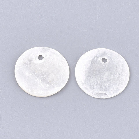 2cm Capiz round shell charms x 10 pieces