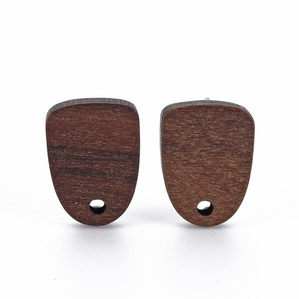 Walnut stud tops with stainless steel posts x 6 pieces