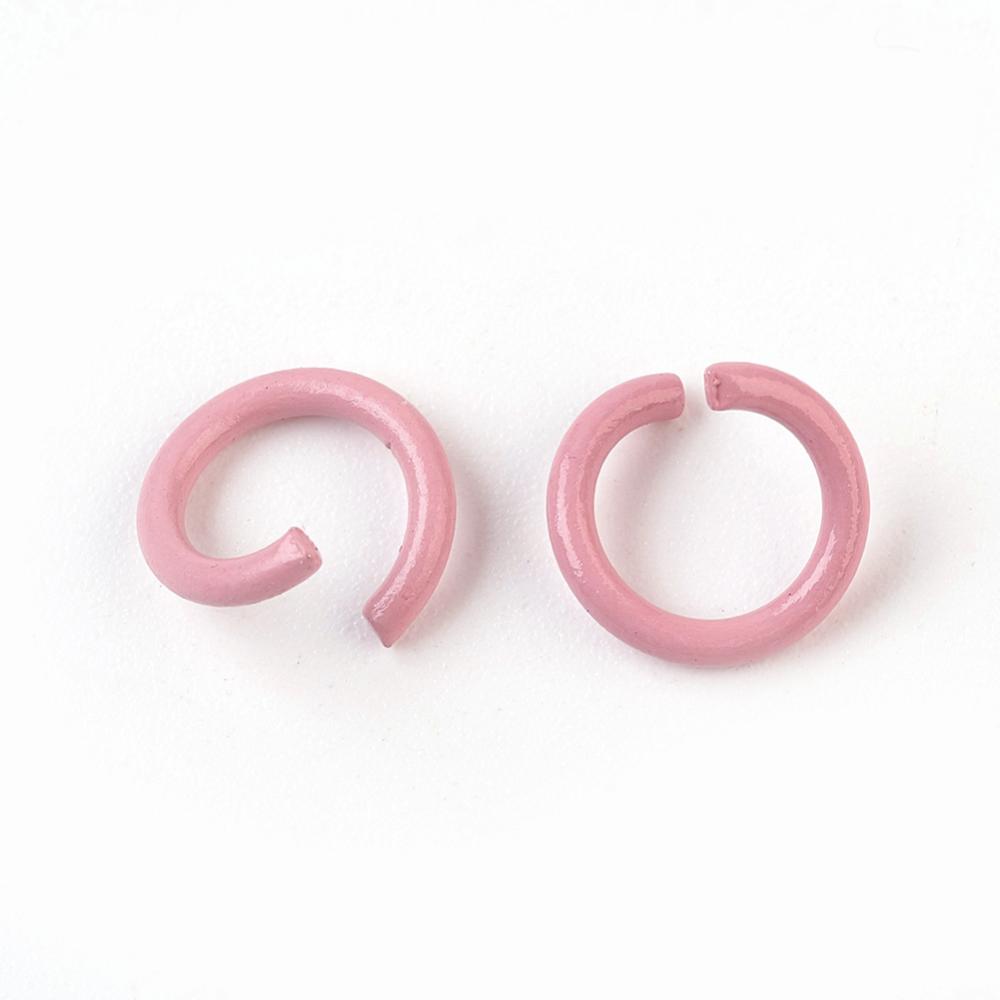 Dusty pink 8mm coloured Jump rings x 50 pieces