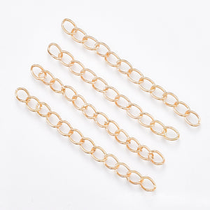Gold plated chain extender - pack of 10