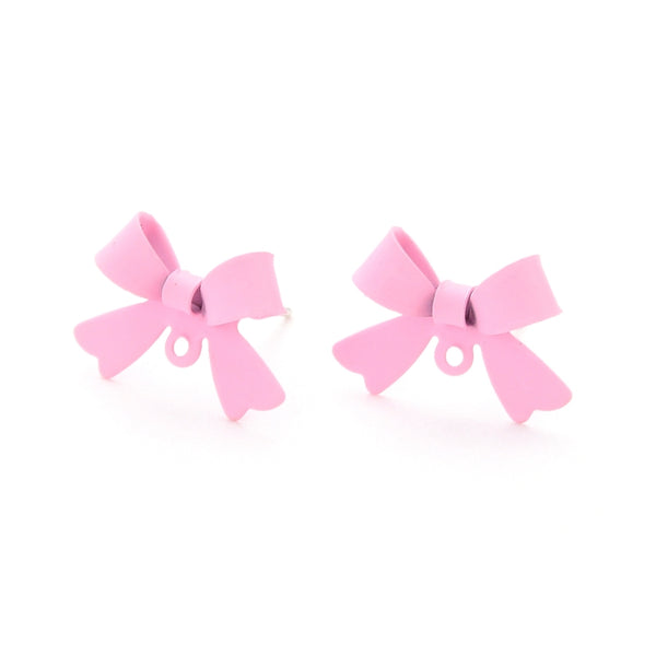 Pink Bow stud tops x 6 pieces