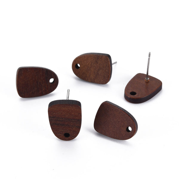 Walnut stud tops with stainless steel posts x 6 pieces