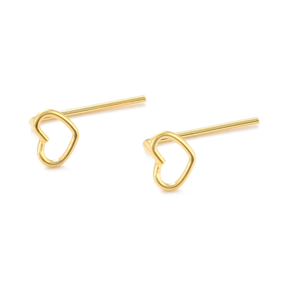 REDUCED Gold plated 925 sterling silver heart hooks x 1 pair