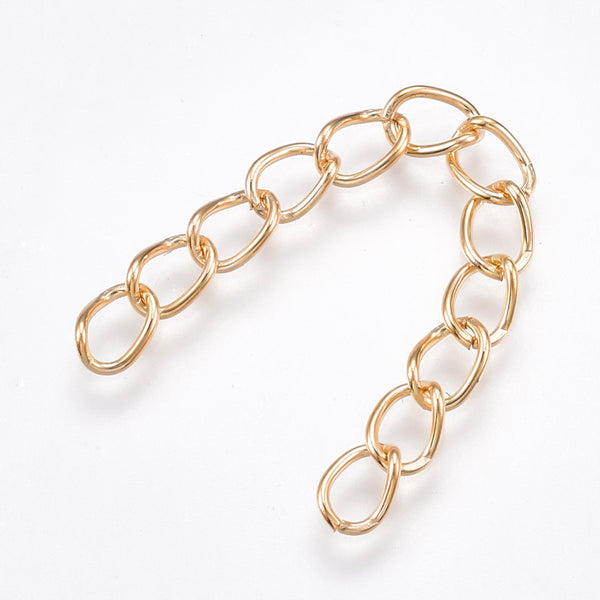Gold plated chain extender - pack of 10