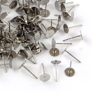 8mm SURGICAL 316 stainless steel earring posts - from 100 to 500 pieces