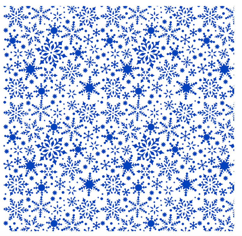 Christmas blue snowflakes - Transfer papers