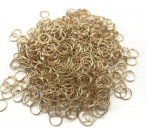 Jump rings - 8mm -CHAMPAGNE GOLD TONE  - 100 pieces