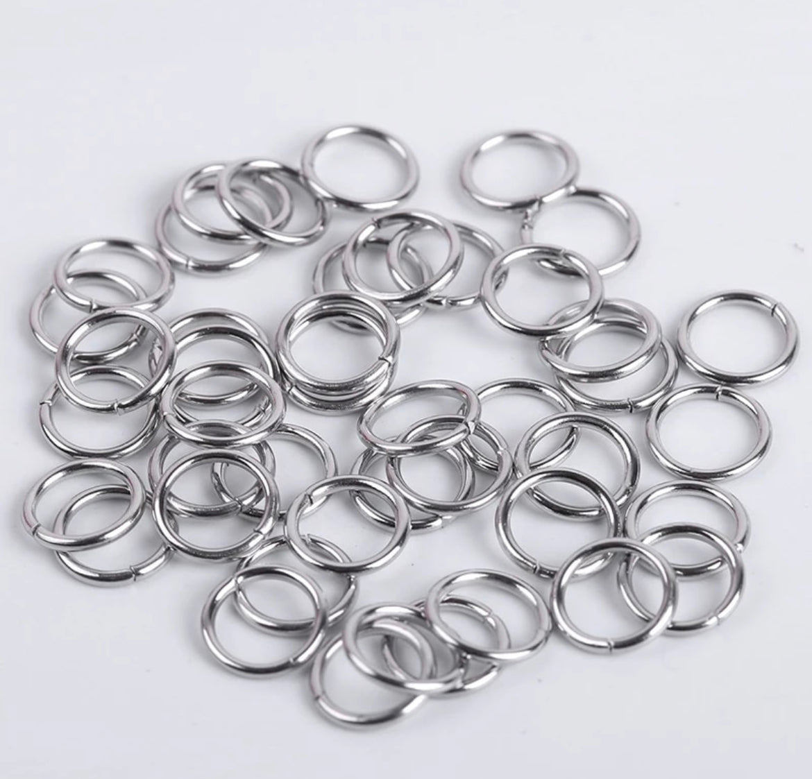 Stainless steel Jump rings - 10mm - 100 pieces