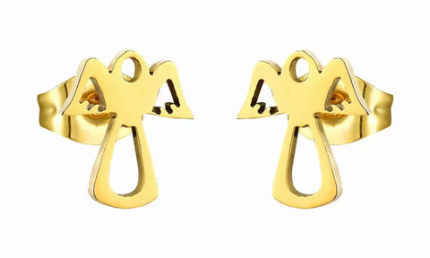 Gold Angel star stainless steel stud add ons - 1 pair