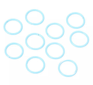 Jump rings - 10mm - BRIGHT BLUE - 100 pieces