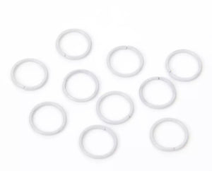 LIGHT GREY - Coloured Jump rings - 10mm x 100 pieces