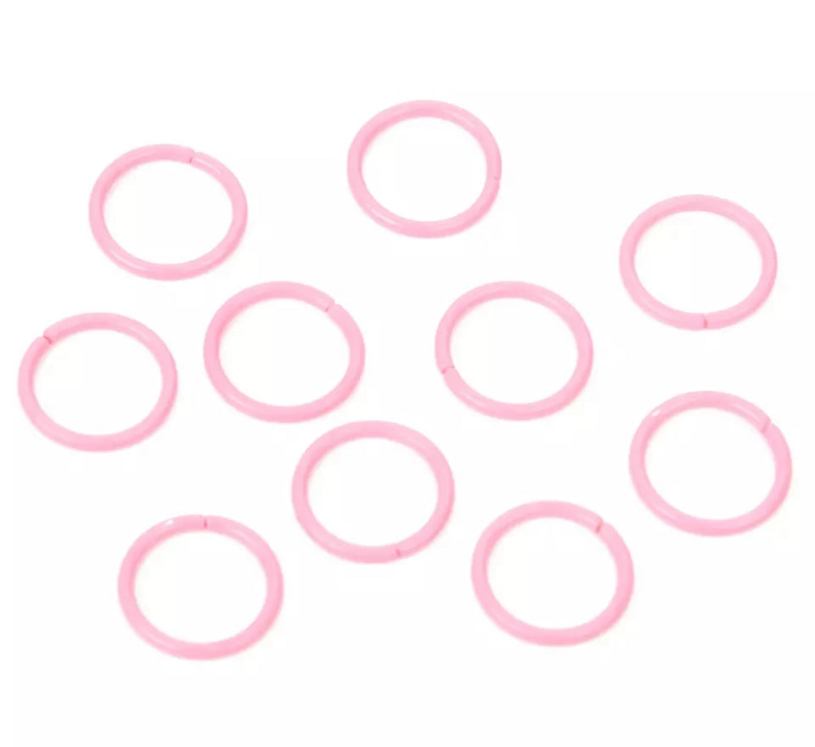 LOLLY PINK - Coloured Jump rings - 10mm X 100 pieces