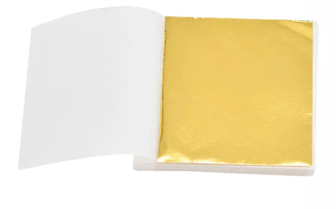 Bright yellow gold foil sheets pack of 5