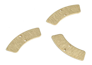 Textured Brass bridge charm connectors - pack of 4