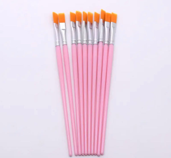 9mm pink paint brush x 1