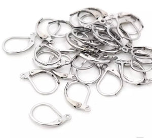 Dark stainless steel huggie hoops - 10 pieces