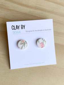 Resin coated floral studs - style 2