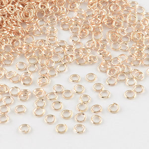 Light Rose Gold jump rings 8mm x 100 pieces