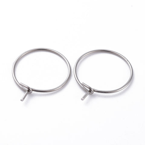 316L surgical stainless steel hoops 1.5CM x 10 pieces