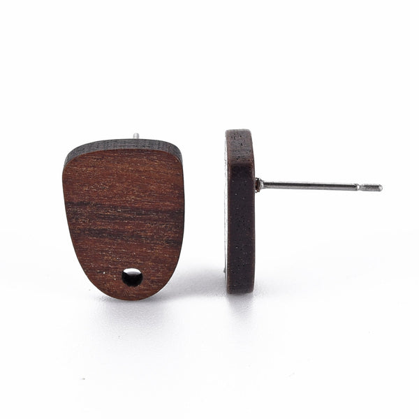 Walnut stud tops with stainless steel posts x 6 pieces