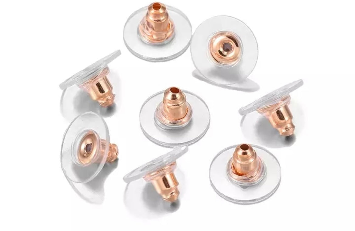Rose Gold plated comfort earring backs x 20 pieces